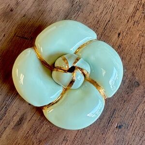 Vintage Mint green flower pin